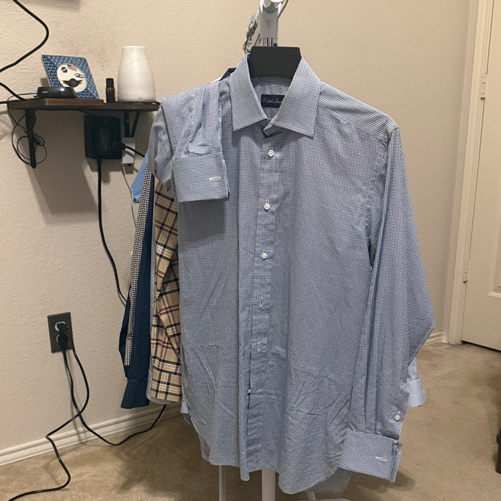 Ralph Lauren Purple Label Blue printed Dress Shirt